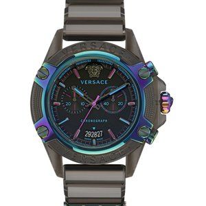 SALE! Versace Rainbow Accent Black Watch New